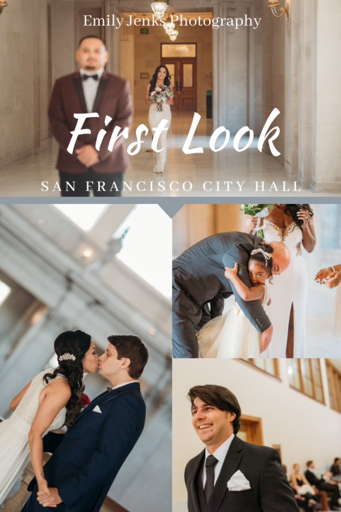 How to do a first look at City Hall | First Look for San Francisco City Hall Weddings | Emily Jenks Photography